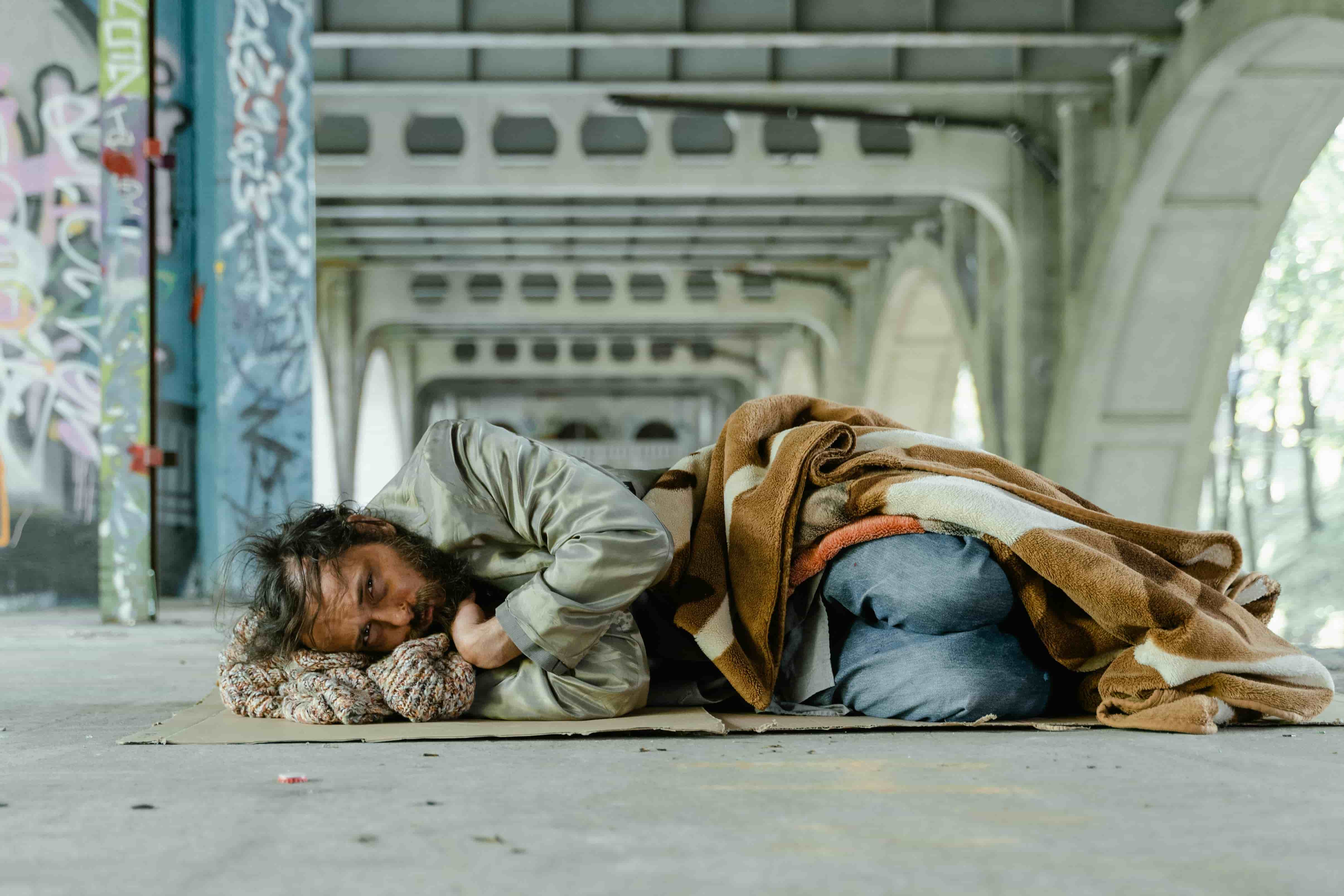 sleeping on street